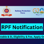 RPF Notification 2024, Constable and SI, Eligibility, Fee, Apply Online